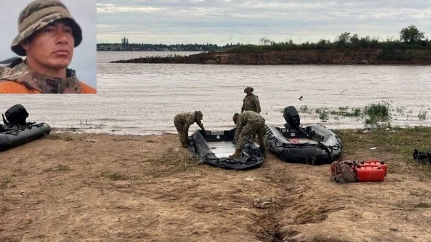Encontraron sin vida al sargento Romero, el soldado que cayó al río Paraná