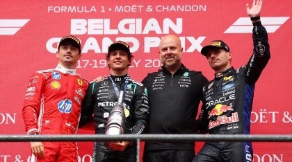 Genial maniobra de Colapinto para sumar un punto en el GP de Bélgica